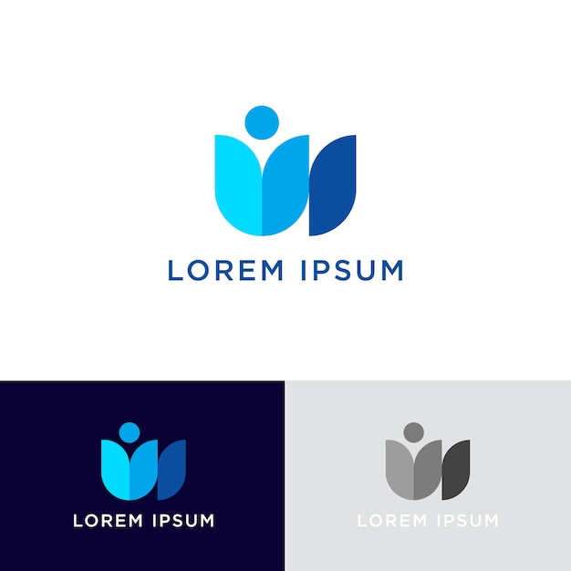 moderno diseño de logotipo letra w