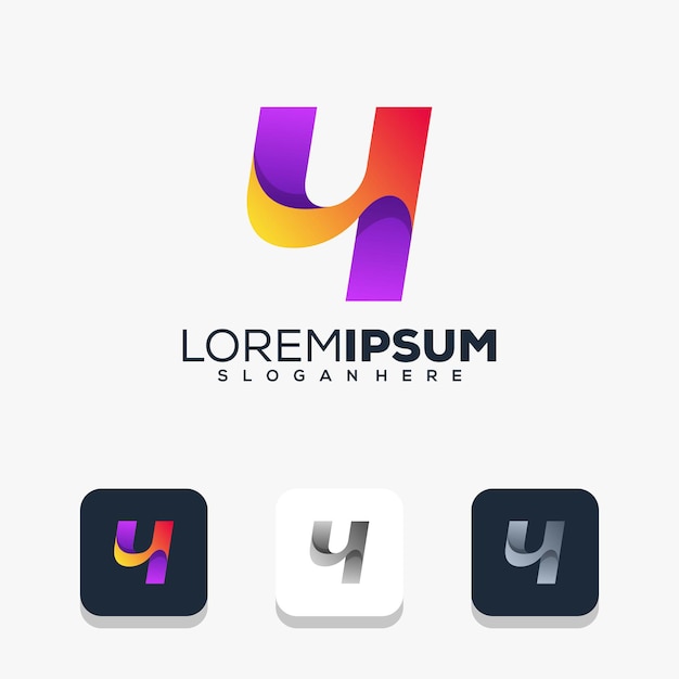 moderno diseño de logotipo letra y