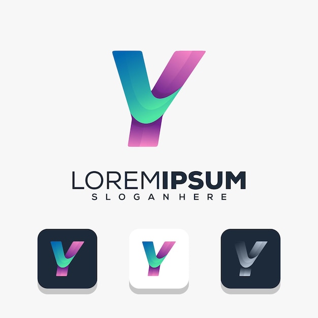 Moderno diseño de logotipo letra y