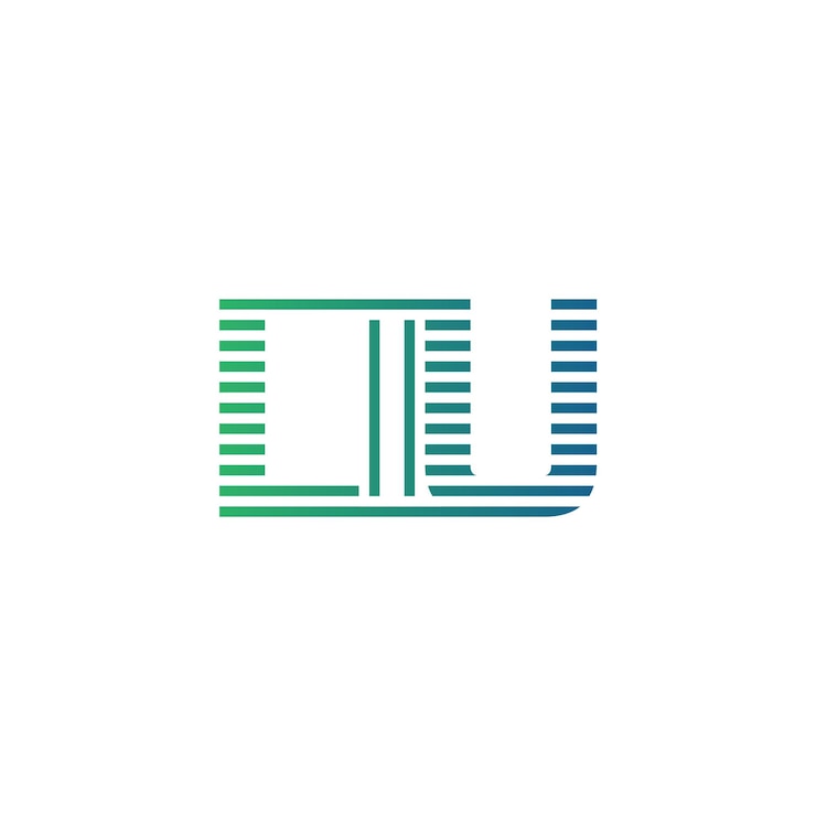 Vector moderno diseño de logotipo de liu carta liu icon de marca minimalista profesional y versátil para la identidad empresarial