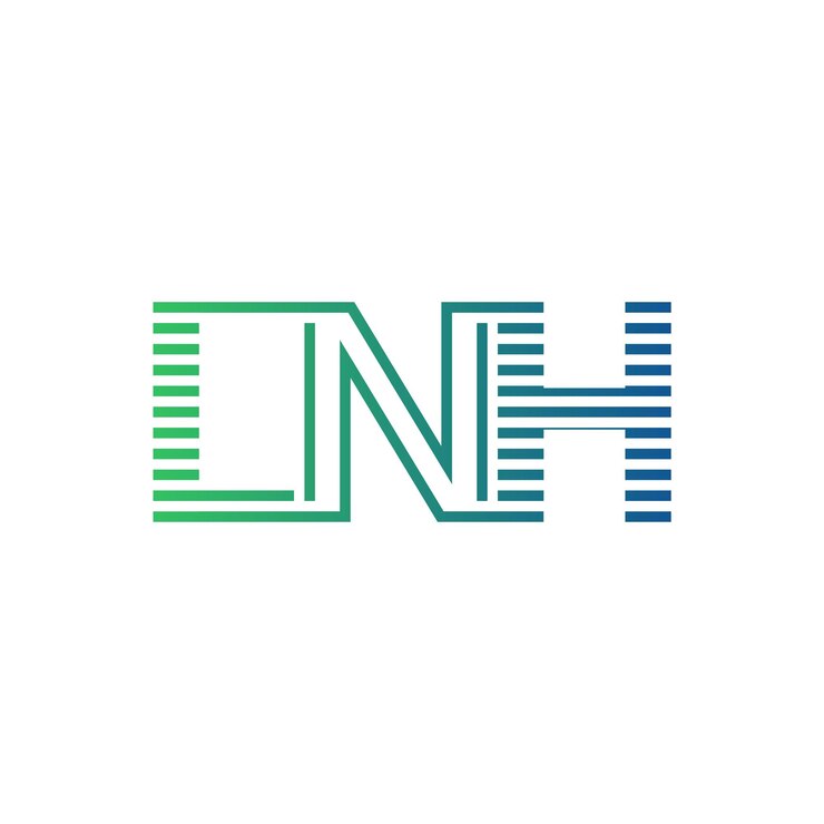 Vector moderno diseño de logotipo lnh carta lnh minimalista profesional y versátil icono de marca para la identidad empresarial