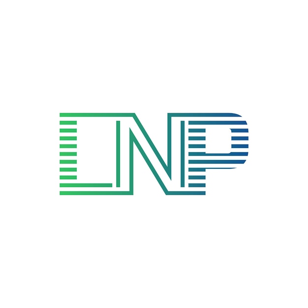 Moderno diseño de logotipo de LNP Carta LNP minimalista profesional y versátil icono de marca para la identidad empresarial