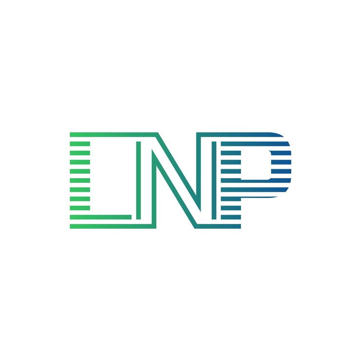 Vector moderno diseño de logotipo de lnp carta lnp minimalista profesional y versátil icono de marca para la identidad empresarial