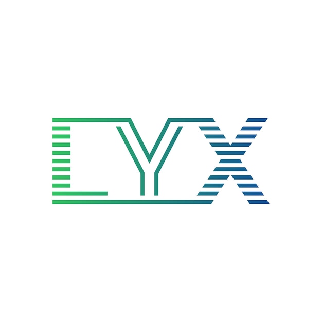 Moderno diseño de logotipo LYX Carta LYX Minimalista Profesional y versátil Icono de marca para la identidad empresarial