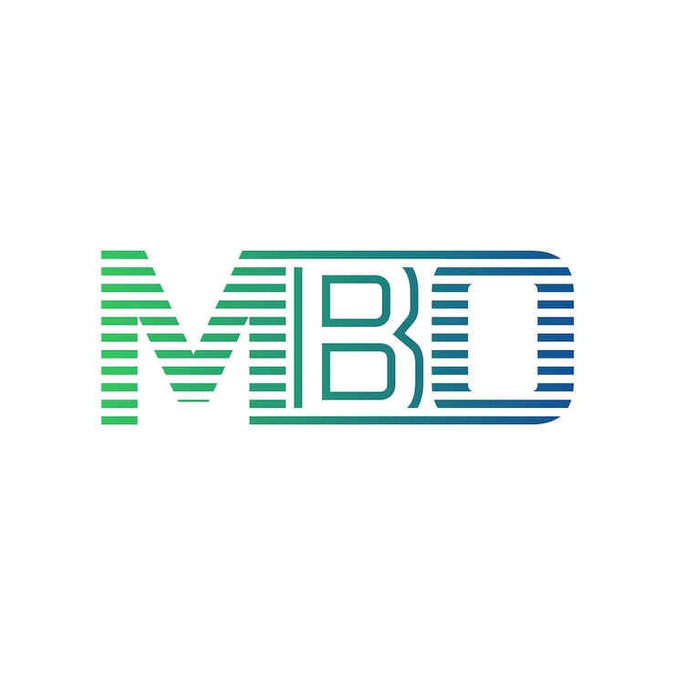 Vector moderno diseño de logotipo mbo carta mbo minimalista profesional y versátil icono de marca para la identidad empresarial