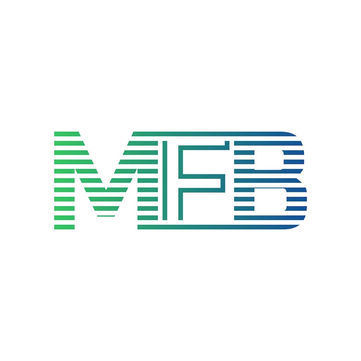 Vector moderno diseño de logotipo de mfb carta mfb minimalista profesional y versátil icono de marca para la identidad empresarial