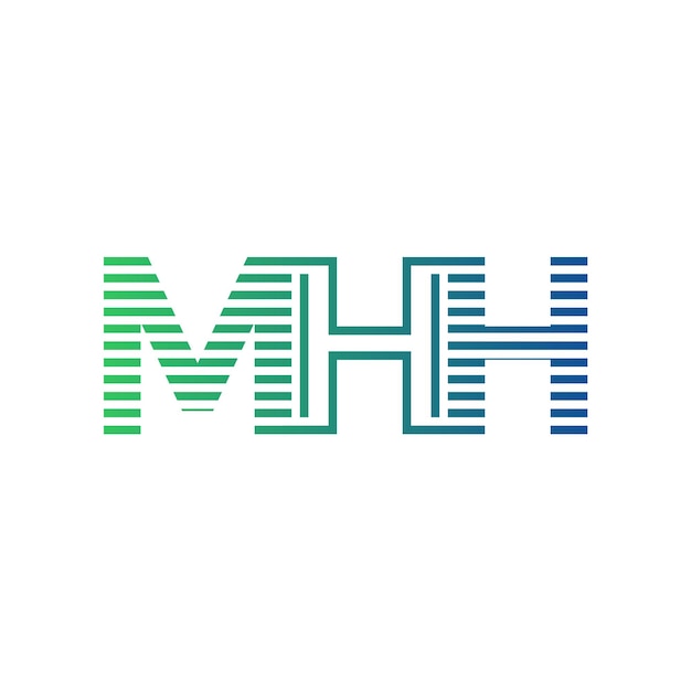Moderno diseño de logotipo MHH Carta MHH Minimalista Profesional y Versátil Icono de marca para la identidad empresarial