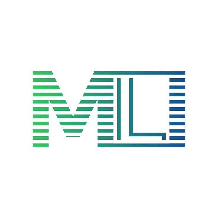 Vector moderno diseño de logotipo mli carta mli minimalista profesional y versátil icono de marca para la identidad empresarial