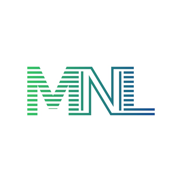 Moderno diseño de logotipo de MNL Carta MNL minimalista profesional y versátil icono de marca para la identidad empresarial