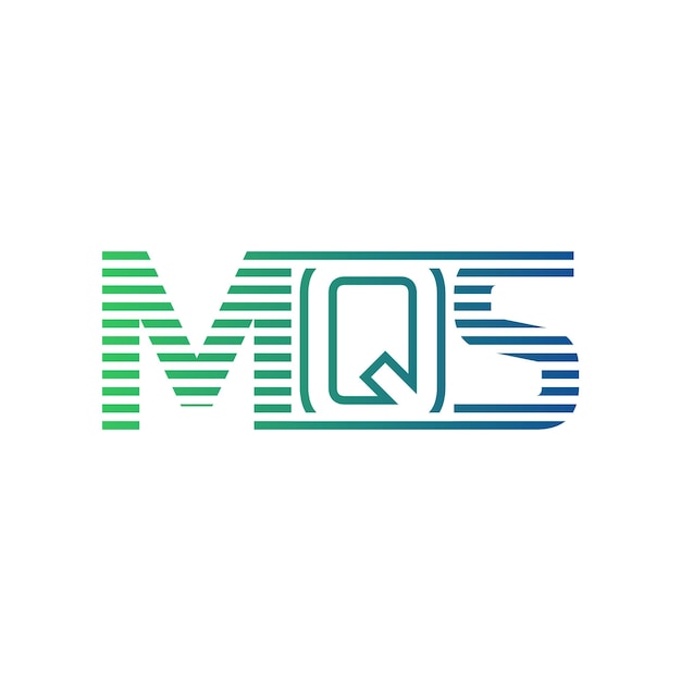 Moderno diseño de logotipo de MQS Carta MQS minimalista profesional y versátil icono de marca para la identidad empresarial