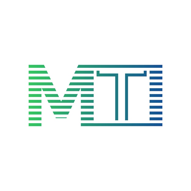 Moderno diseño de logotipo MTI Carta MTI minimalista profesional y versátil icono de marca para la identidad empresarial