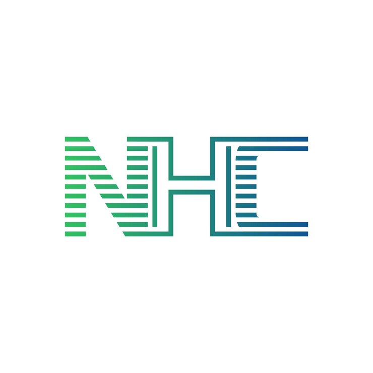Vector moderno diseño de logotipo de nhc carta nhc minimalista profesional y versátil icono de marca para la identidad empresarial