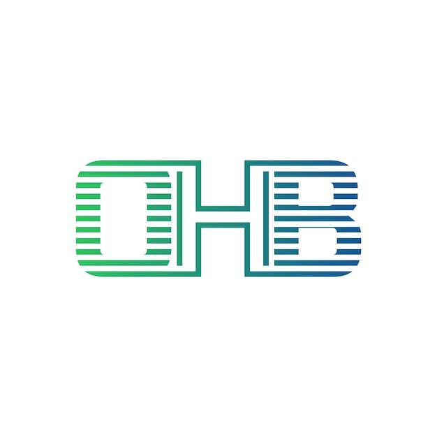 Moderno diseño de logotipo OHB Letra OHB Minimalista Profesional y versátil icono de marca para la identidad empresarial