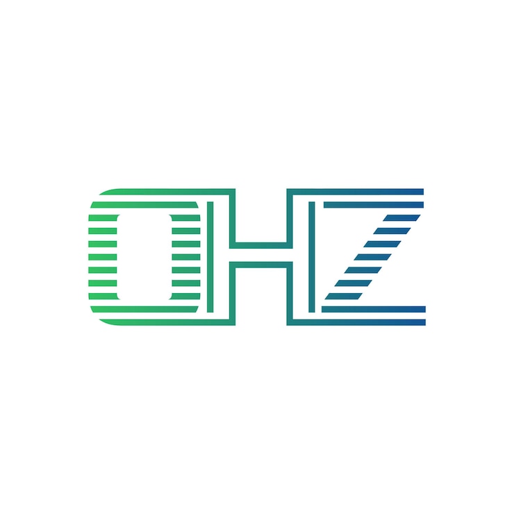 Vector moderno diseño de logotipo ohz carta ohz minimalista profesional y versátil icono de marca para la identidad empresarial