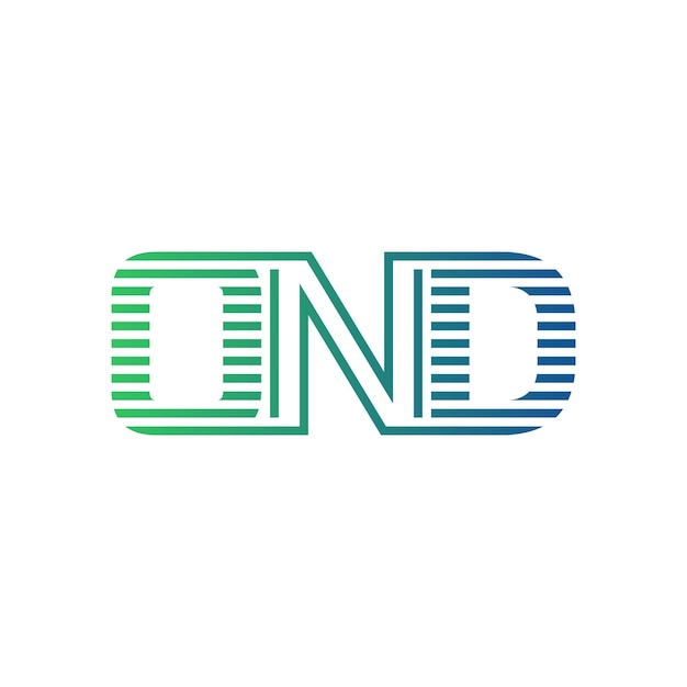 Moderno diseño de logotipo OND Carta OND Minimalista profesional y versátil icono de marca para la identidad empresarial