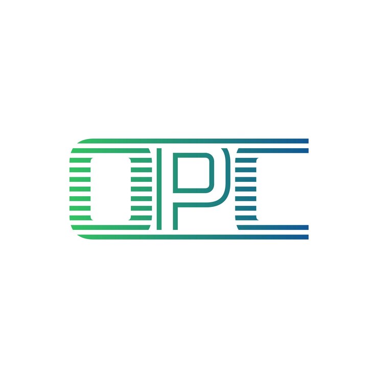 Vector moderno diseño de logotipo de opc carta opc minimalista profesional y versátil icono de marca para la identidad empresarial