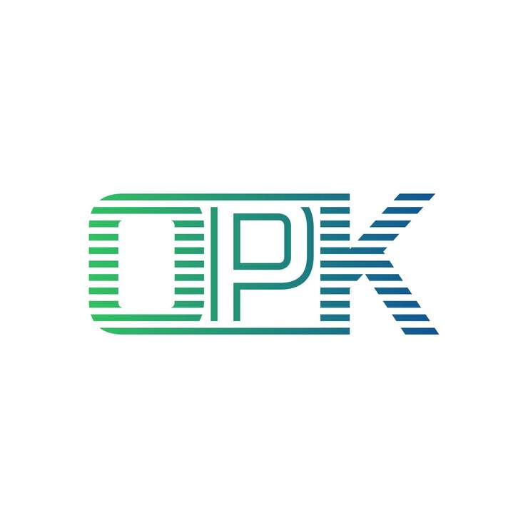Vector moderno diseño de logotipo de opk carta opk icon de marca minimalista profesional y versátil para la identidad empresarial