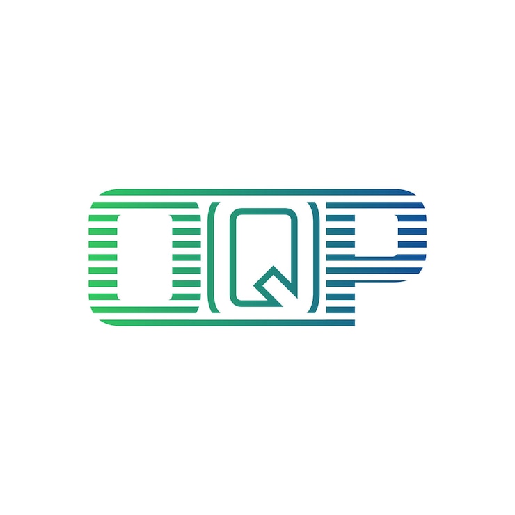 Vector moderno diseño de logotipo de oqp carta oqp minimalista profesional y versátil icono de marca para la identidad empresarial