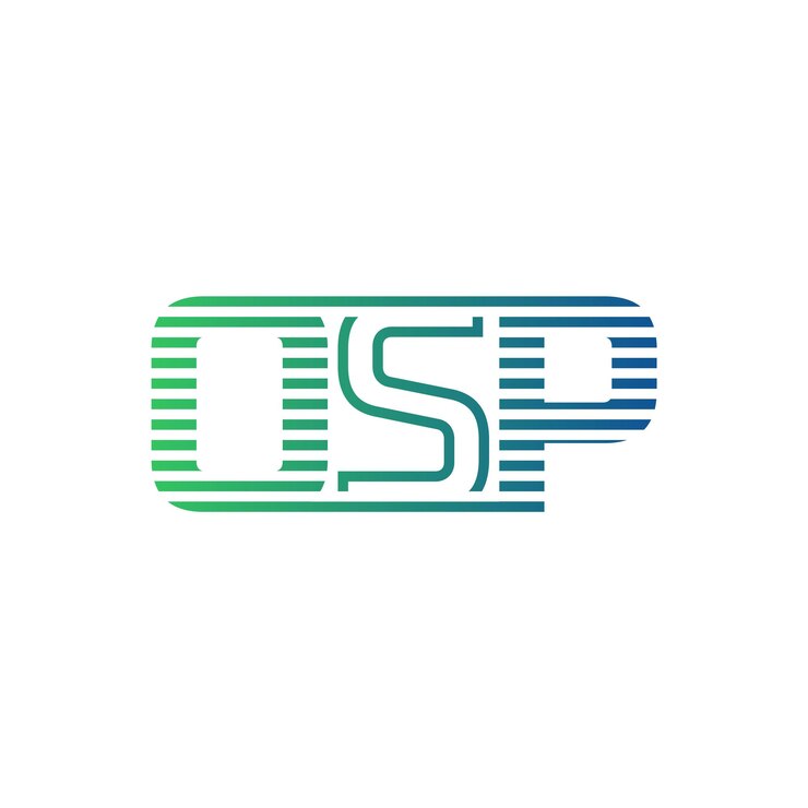 Vector moderno diseño de logotipo de osp carta osp minimalista profesional y versátil icono de marca para la identidad empresarial