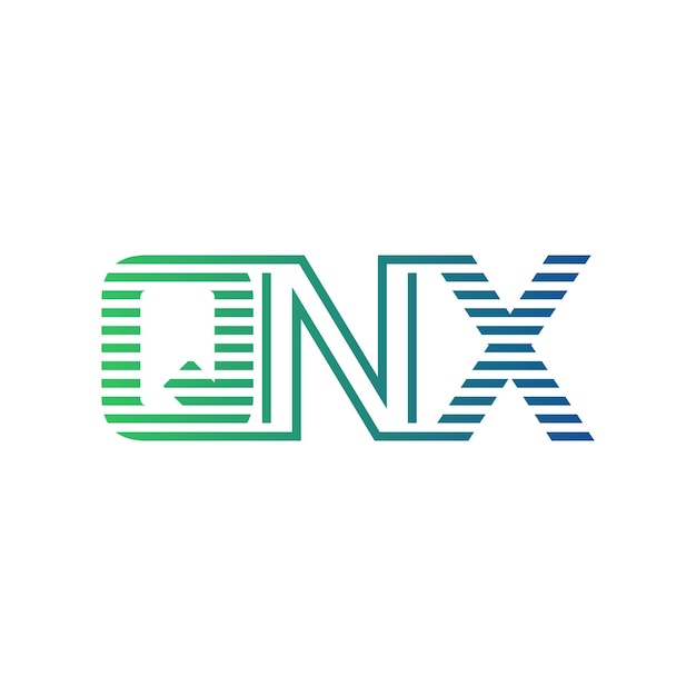 Moderno diseño de logotipo QNX Carta QNX minimalista profesional y versátil icono de marca para la identidad empresarial