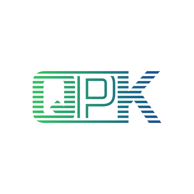 Moderno diseño de logotipo de QPK Carta QPK minimalista profesional y versátil icono de marca para la identidad empresarial