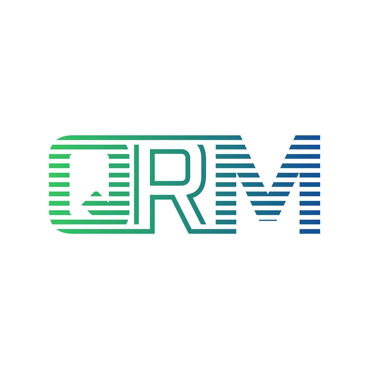 Vector moderno diseño de logotipo qrm carta qrm minimalista profesional y versátil icono de marca para la identidad empresarial