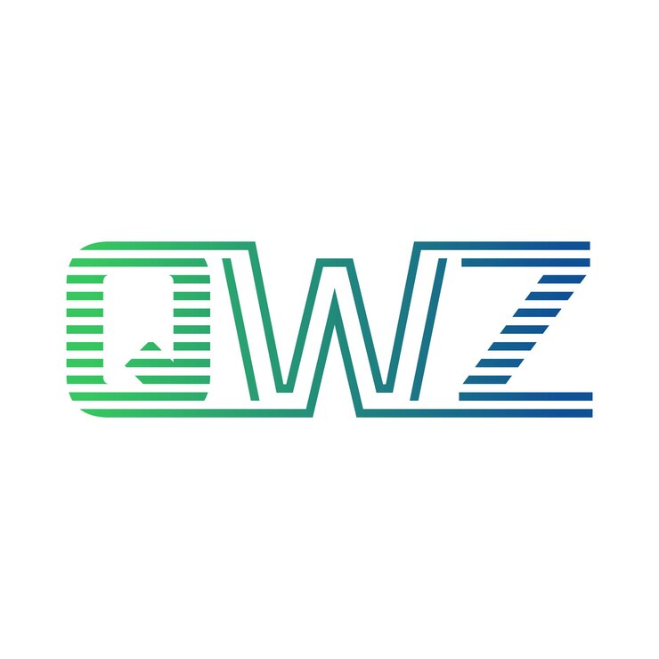 Vector moderno diseño de logotipo qwz carta qwz minimalista profesional y versátil icono de marca para la identidad empresarial