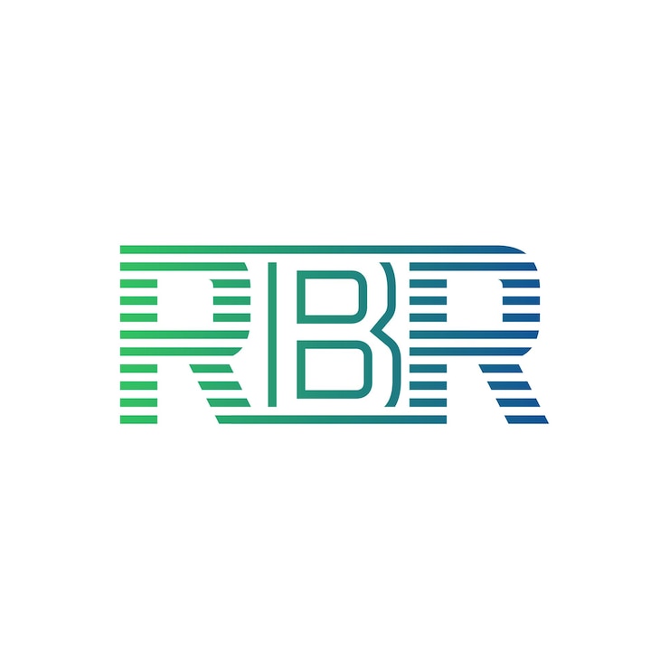 Vector moderno diseño de logotipo rbr carta rbr minimalista profesional y versátil icon de marca para la identidad empresarial