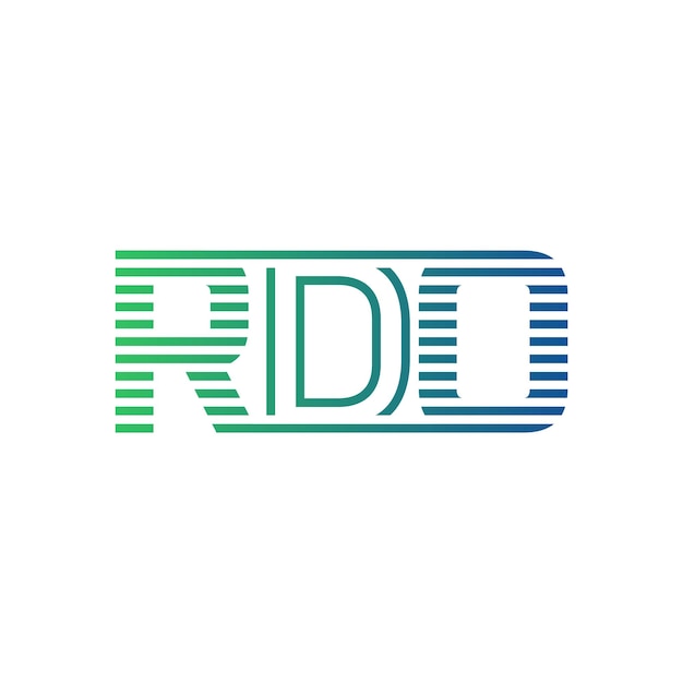 Moderno diseño de logotipo de RDO Carta RDO minimalista profesional y versátil icono de marca para la identidad empresarial