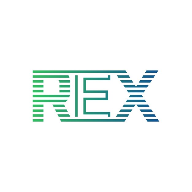 Moderno diseño de logotipo de REX Carta REX minimalista profesional y versátil icono de marca para la identidad empresarial
