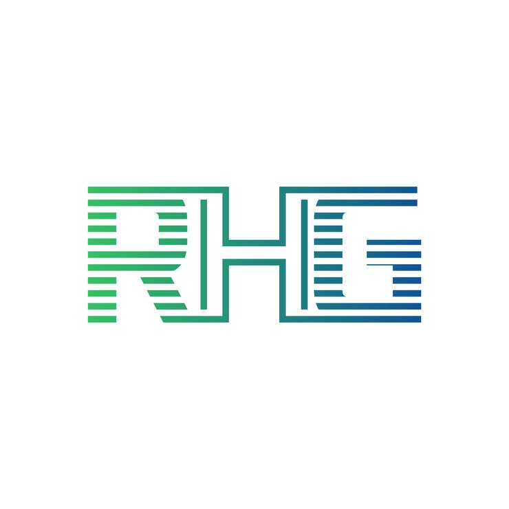 Vector moderno diseño de logotipo de rhg carta rhg minimalista profesional y versátil icono de marca para la identidad empresarial