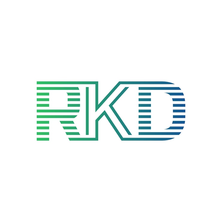 Vector moderno diseño de logotipo de rkd carta rkd minimalista profesional y versátil icono de marca para la identidad empresarial