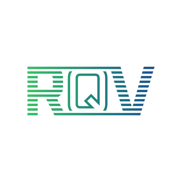 Moderno diseño de logotipo RQV Carta RQV minimalista profesional y versátil icono de marca para la identidad empresarial