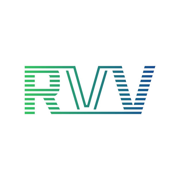Moderno diseño de logotipo de RVV Carta RVV minimalista profesional y versátil icono de marca para la identidad empresarial