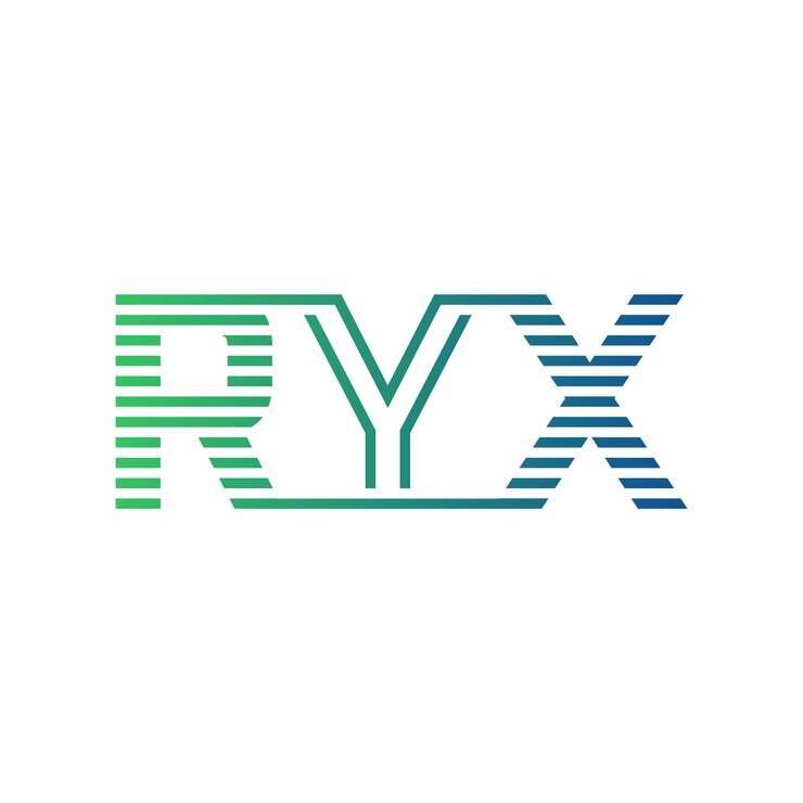 Vector moderno diseño de logotipo ryx carta ryx minimalista profesional y versátil icono de marca para la identidad empresarial