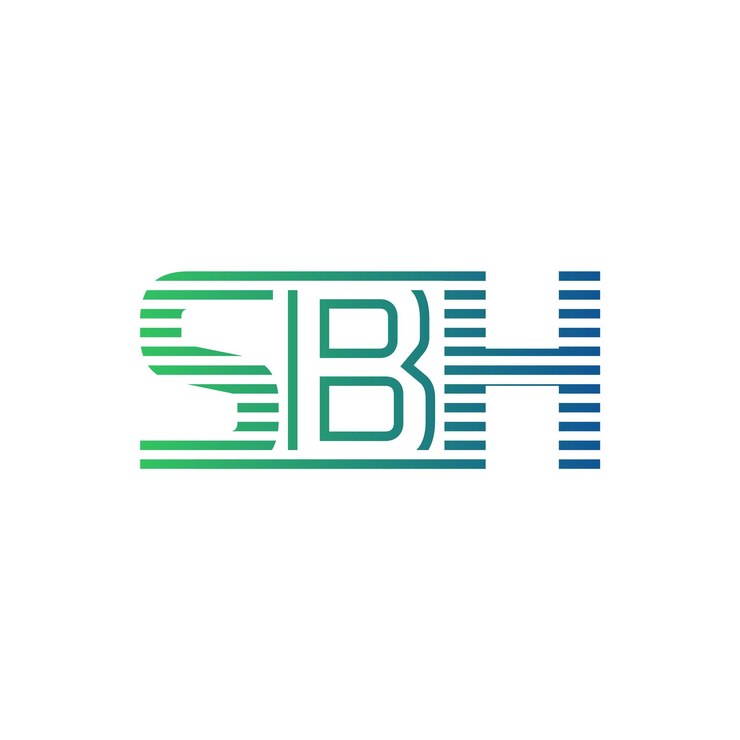 Vector moderno diseño de logotipo sbh carta sbh minimalista profesional y versátil icono de marca para la identidad empresarial