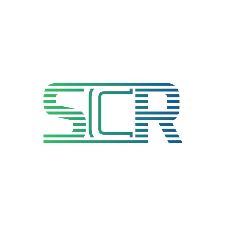 Vector moderno diseño de logotipo scr carta scr minimalista profesional y versátil icono de marca para la identidad empresarial