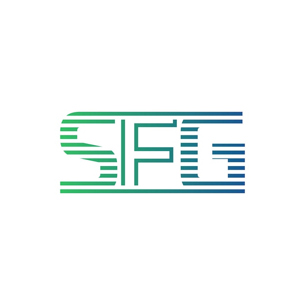 Moderno diseño de logotipo de SFG Carta SFG Icono de marca minimalista profesional y versátil para la identidad empresarial