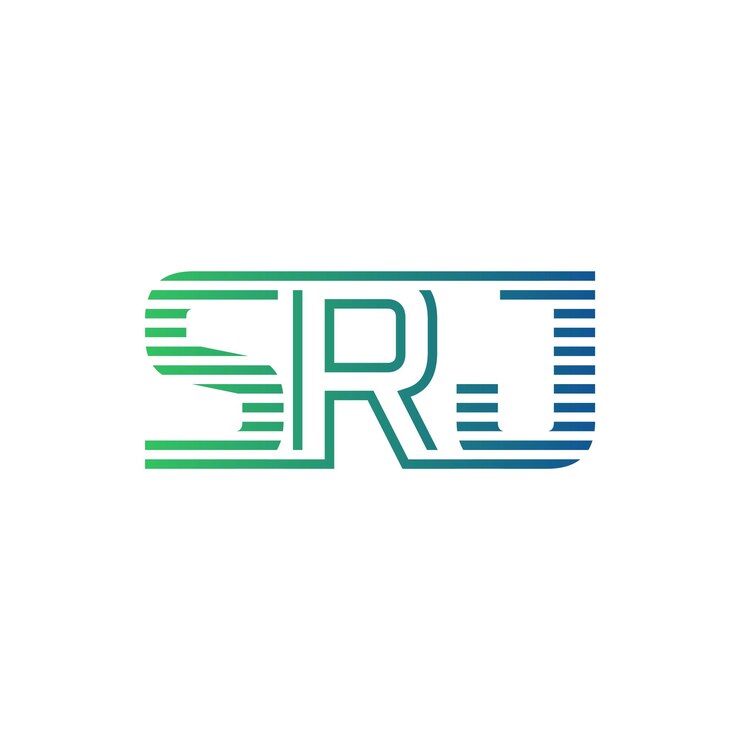 Vector moderno diseño de logotipo de srj carta srj minimalista profesional y versátil icono de marca para la identidad empresarial