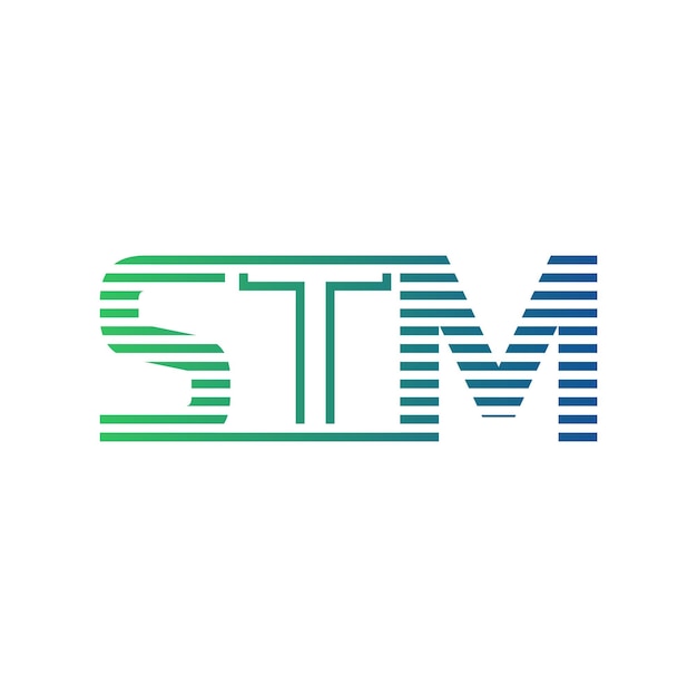 Moderno diseño de logotipo de STM Carta STM minimalista profesional y versátil icono de marca para la identidad empresarial