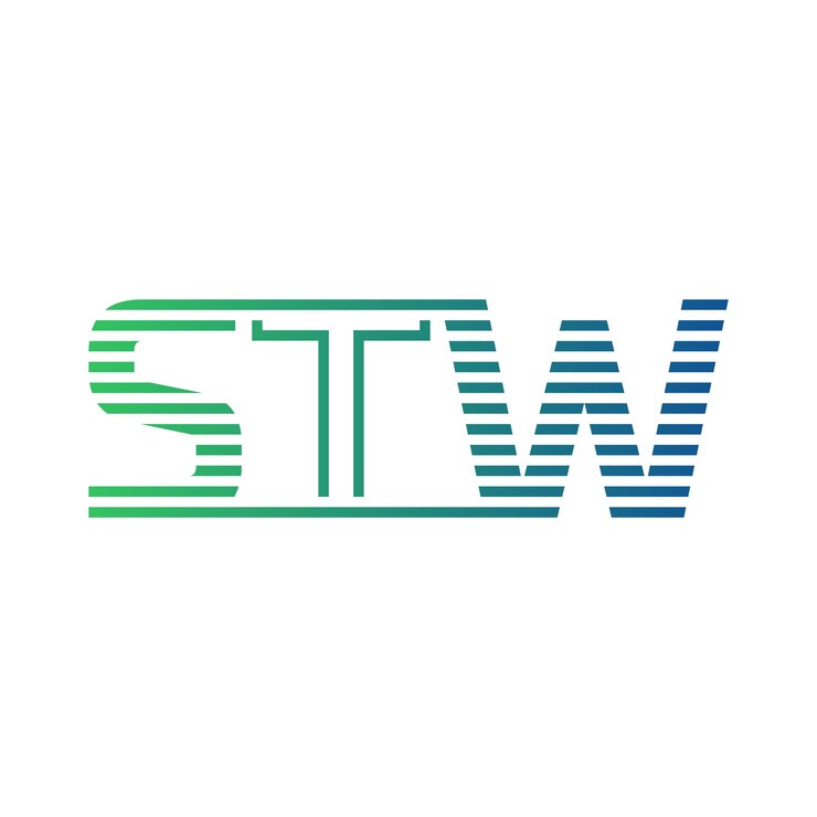 Vector moderno diseño de logotipo de stw carta stw minimalista profesional y versátil icono de marca para la identidad empresarial