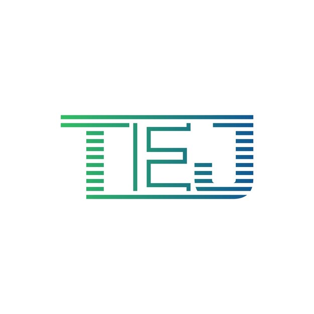 Moderno diseño de logotipo TEJ Carta TEJ Minimalista Profesional y Versátil Icon de marca para la identidad empresarial