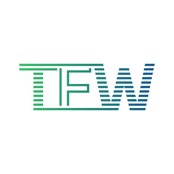 Vector moderno diseño de logotipo tfw carta tfw icon de marca minimalista profesional y versátil para la identidad empresarial