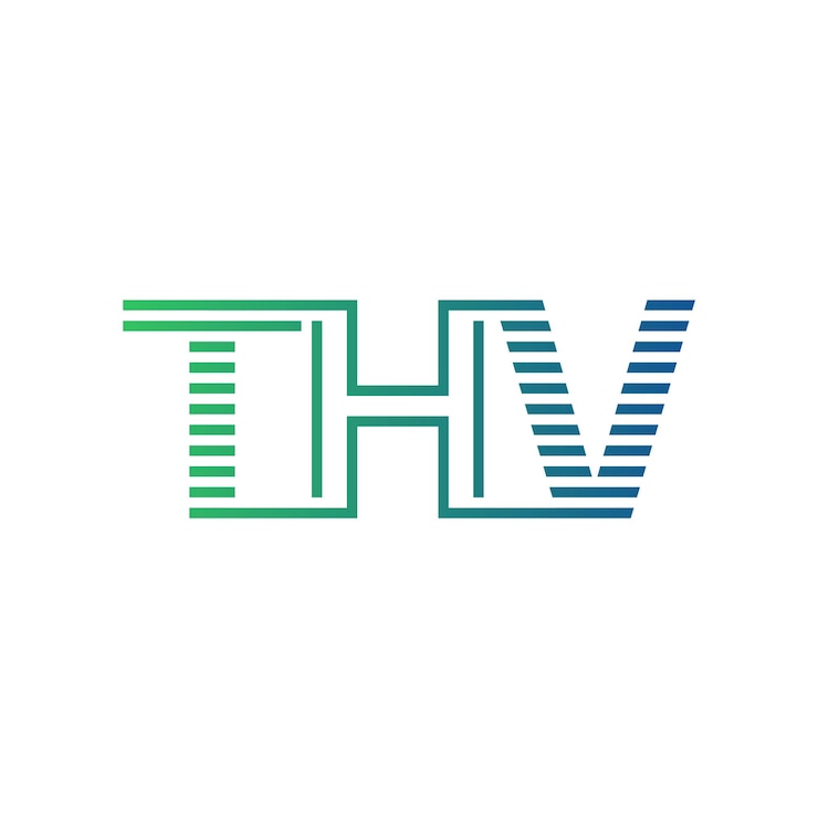 Vector moderno diseño de logotipo de thv letra thv minimalista profesional y versátil icono de marca para la identidad empresarial