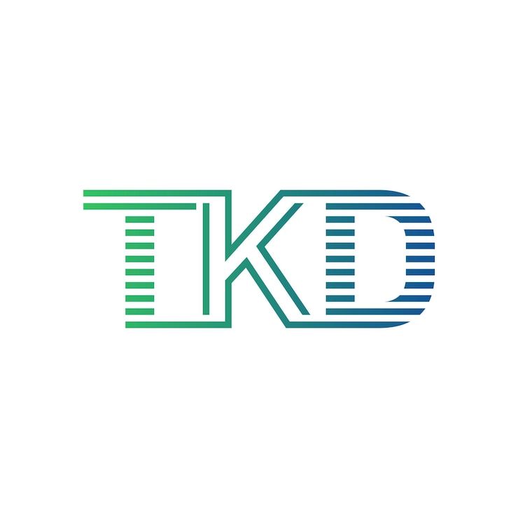 Vector moderno diseño de logotipo de tkd carta tkd minimalista profesional y versátil icono de marca para la identidad empresarial