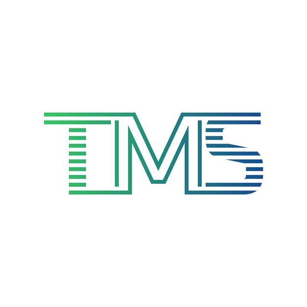 Moderno diseño de logotipo de TMS Carta TMS minimalista profesional y versátil icono de marca para la identidad empresarial