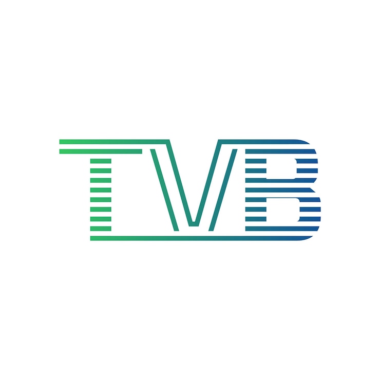Vector moderno diseño de logotipo de tvb carta tvb minimalista profesional y versátil icono de marca para la identidad empresarial