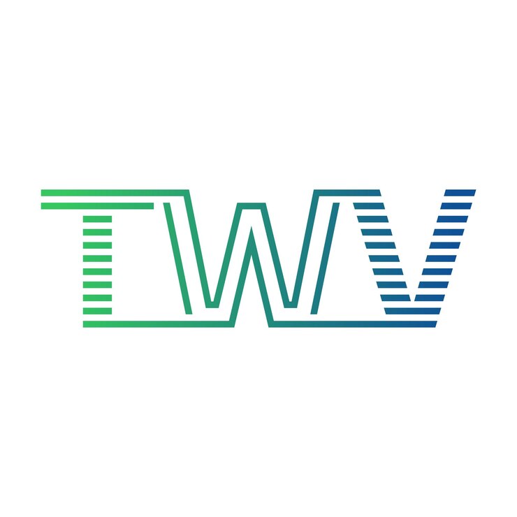 Vector moderno diseño de logotipo de twv carta twv minimalista profesional y versátil icono de marca para la identidad empresarial
