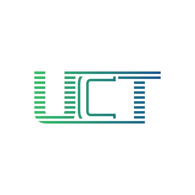 Moderno diseño de logotipo de UCT Carta UCT minimalista profesional y versátil icono de marca para la identidad empresarial