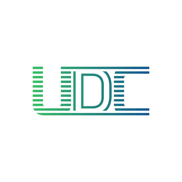 Vector moderno diseño de logotipo de udc carta udc minimalista profesional y versátil icono de marca para la identidad empresarial